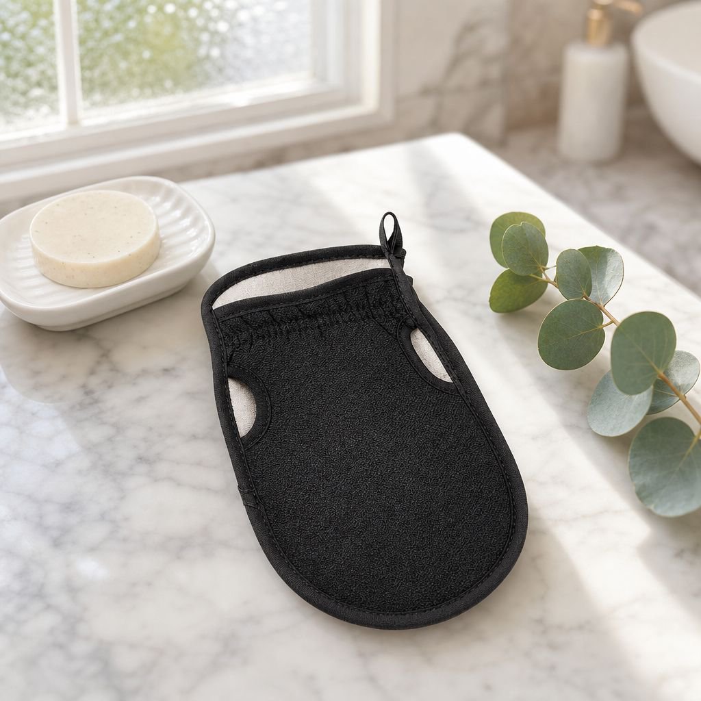 Guante exfoliante de baño para frotar la espalda y eliminar impurezas
