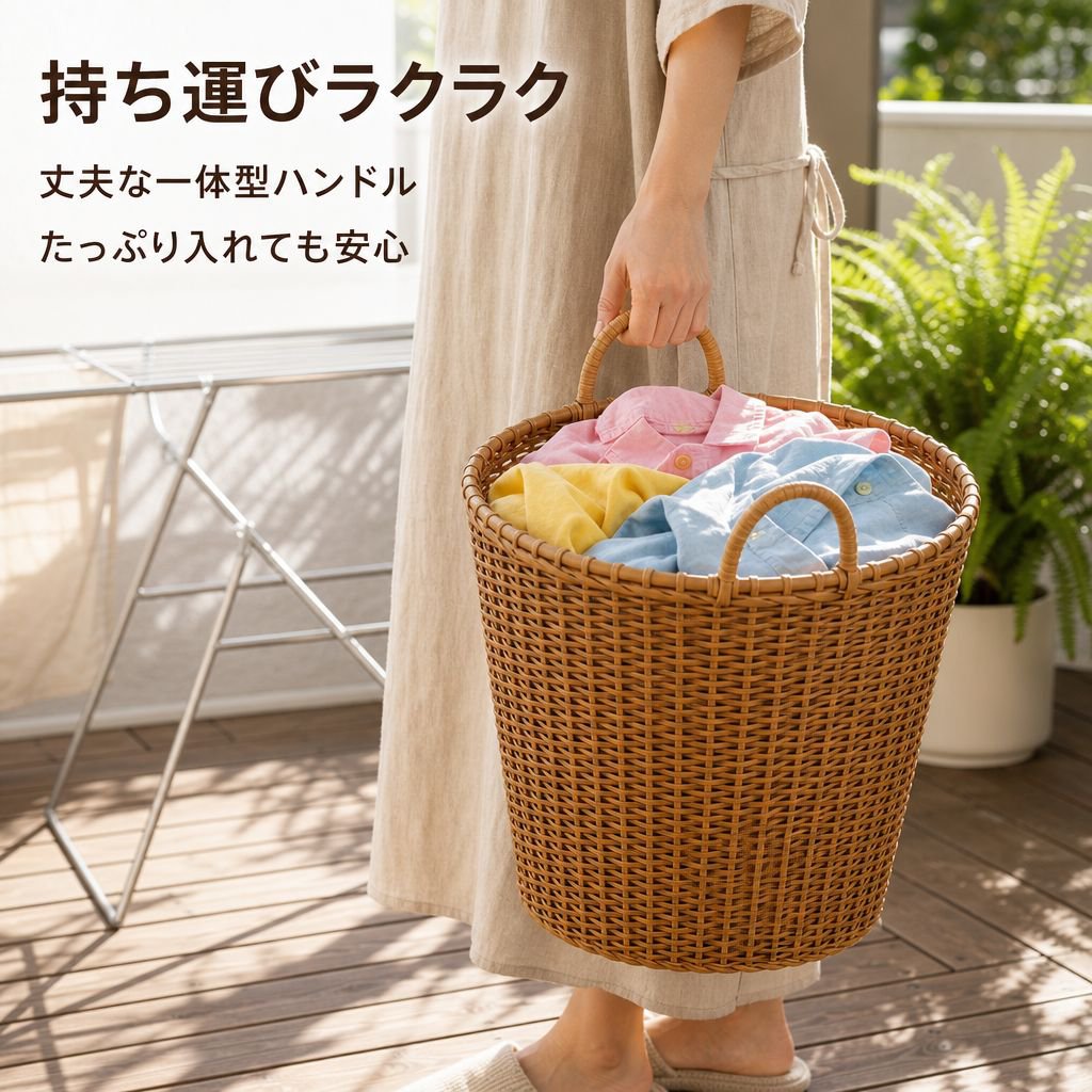 高級感あふれるおしゃれなランドリーバスケット