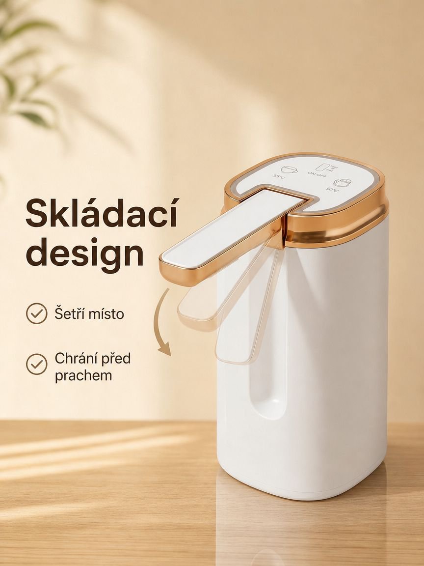 Skládací přenosné elektrické čerpadlo na vodu pro domácnost i venkovní použití