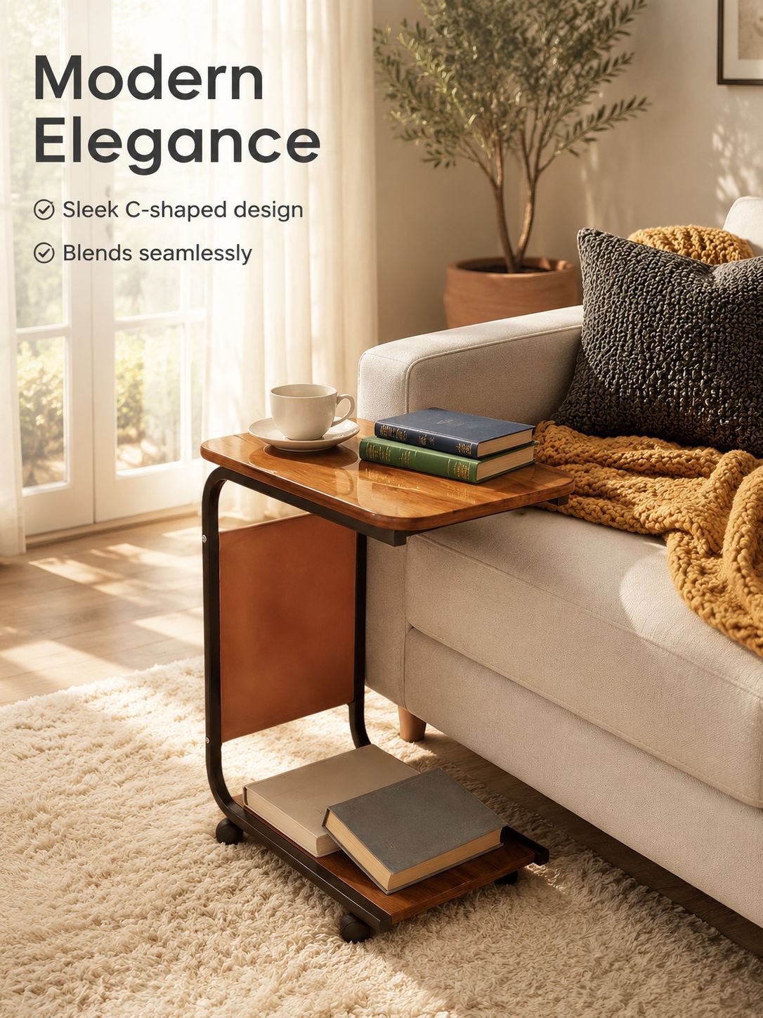 Multifunctional Small Table Sofa Side Coffee Table Corner End Table