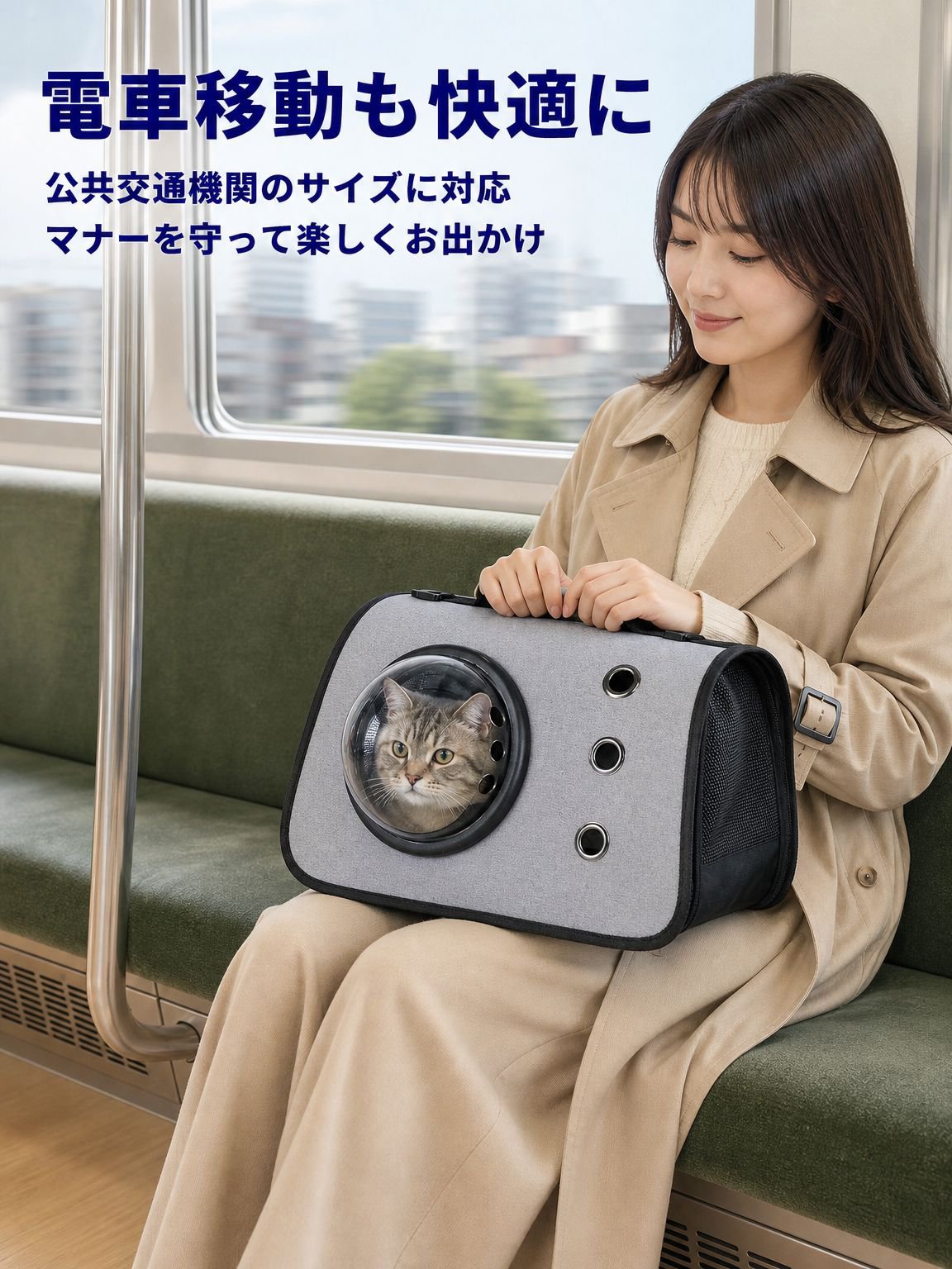 折りたたみ式ポータブル猫バッグ