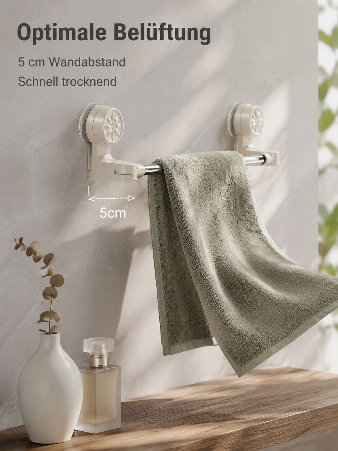 Platzsparender Handtuchhalter aus Edelstahl