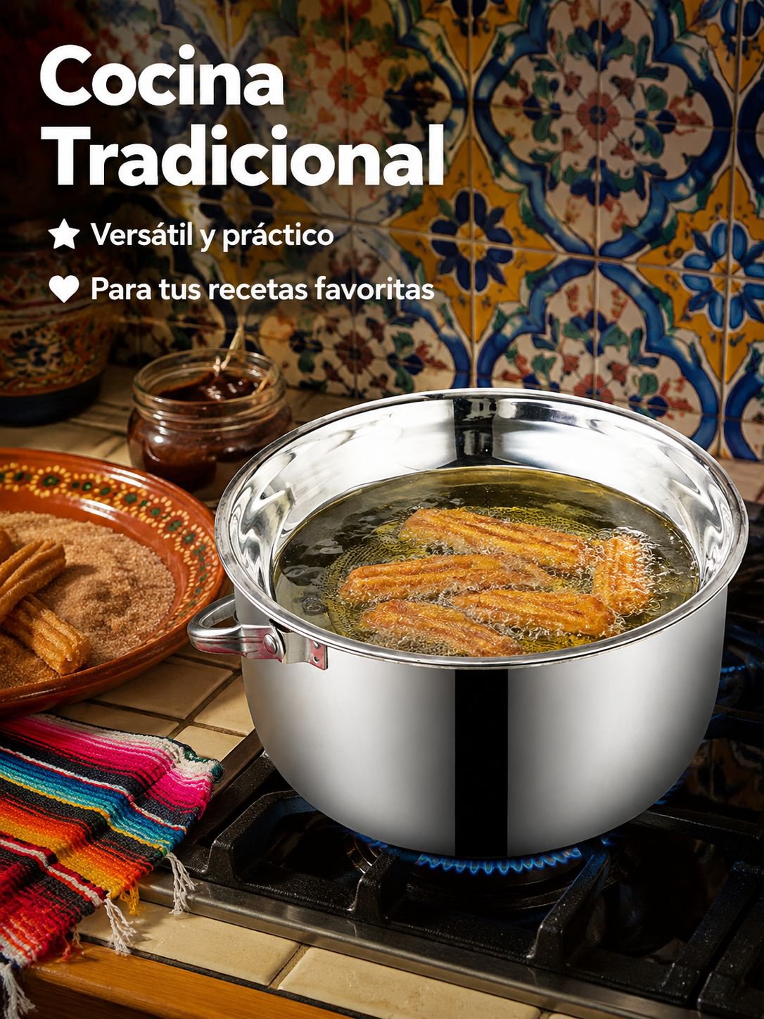 Freidora de gran capacidad con filtro