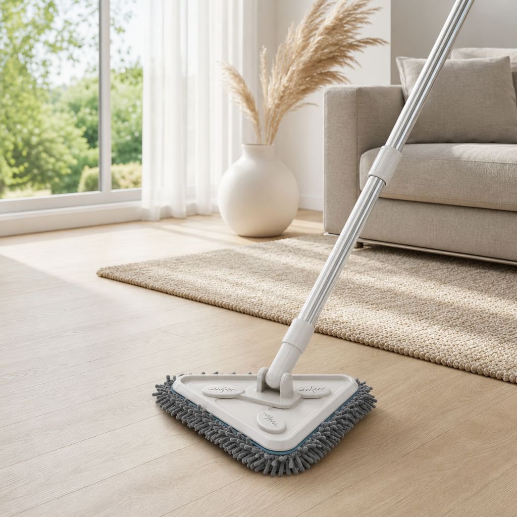 Dreieckiger Mopp mit hochsaugfähigem Chenille-Material