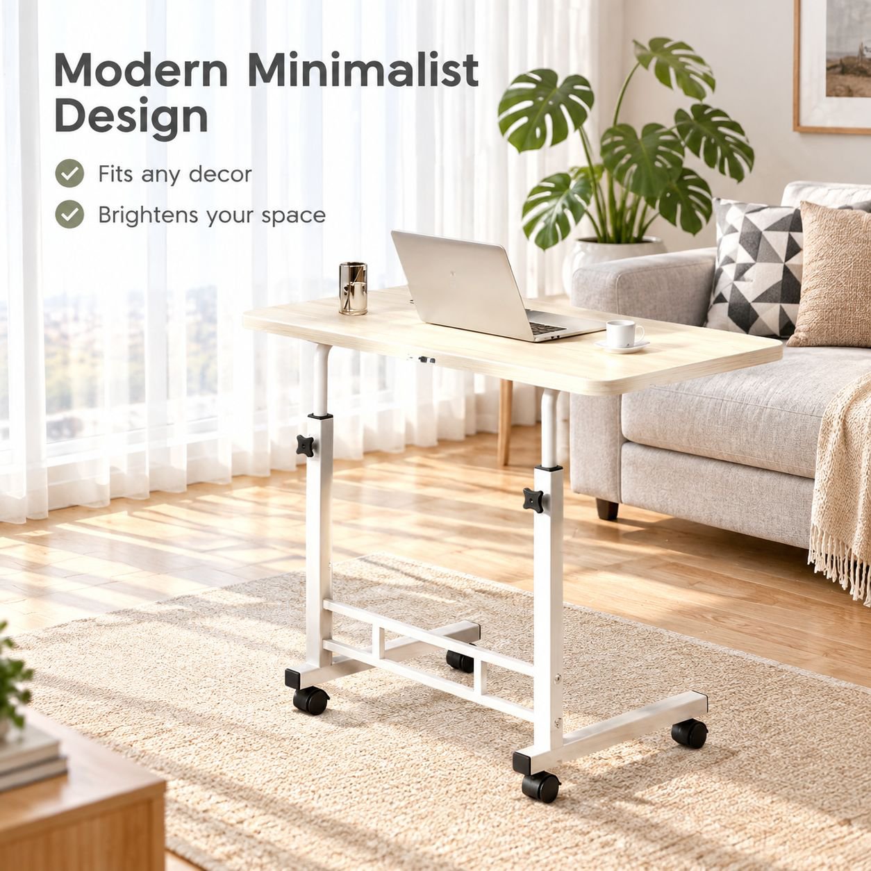 Simple Movable Bedside Table