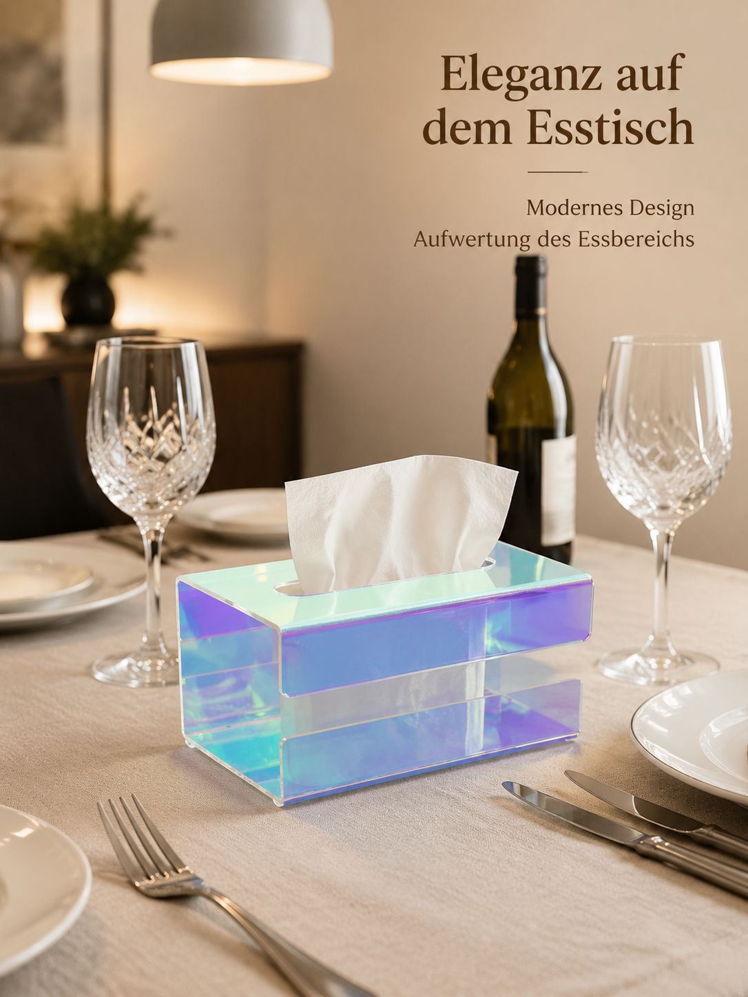 Elegante Taschentuchaufbewahrung für den Esstisch