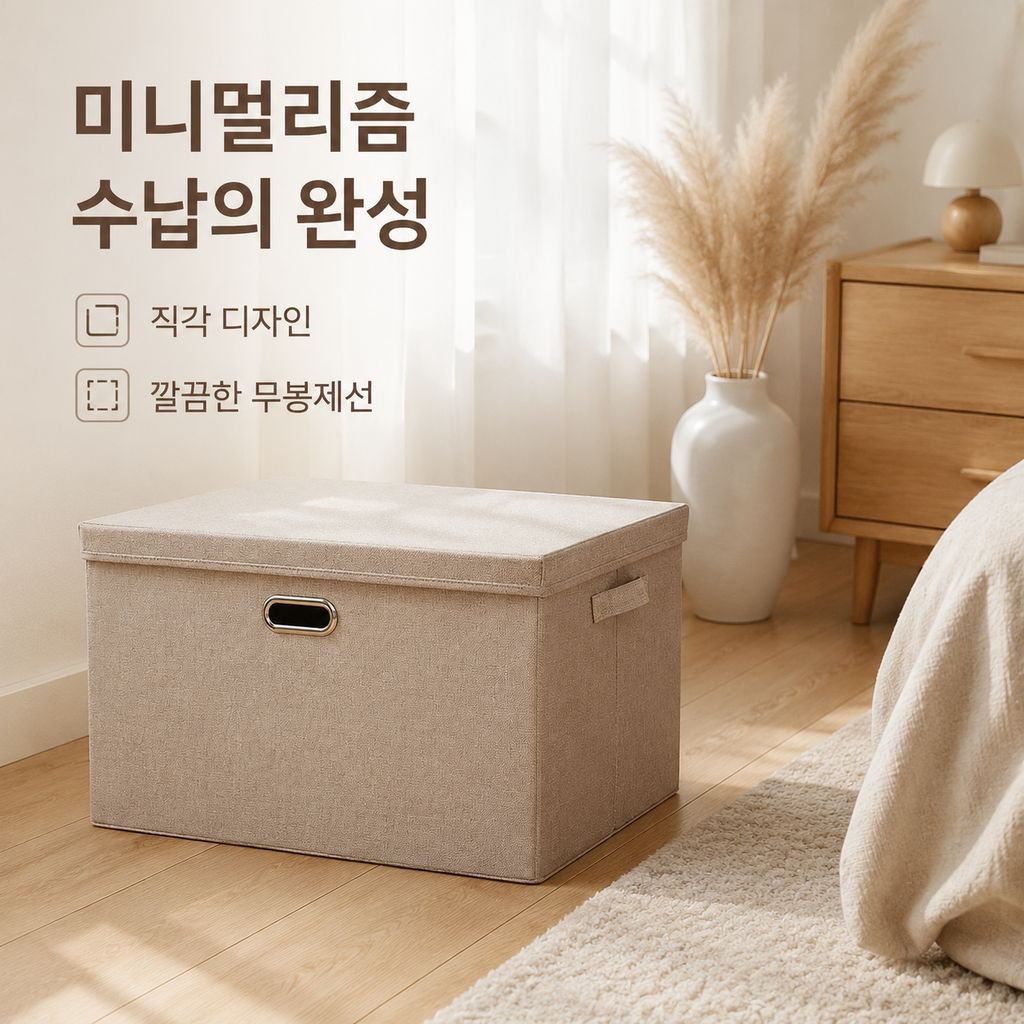 두꺼운 접이식 대용량 가정용 수납함