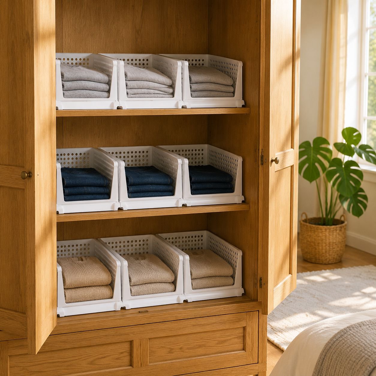 Multi-Layer Plastic Drawer Storage Cabinet front view