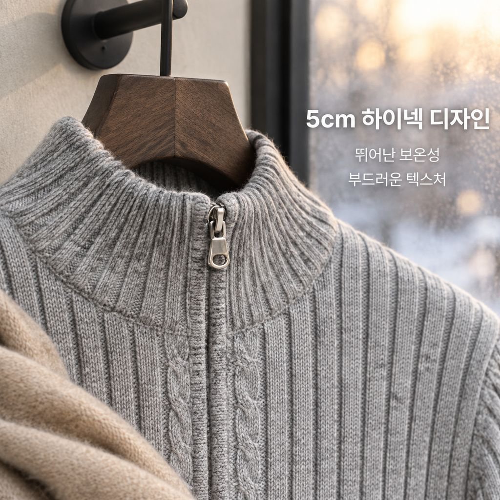 남성용 가을/겨울 스트라이프 니트 스웨터 가디건