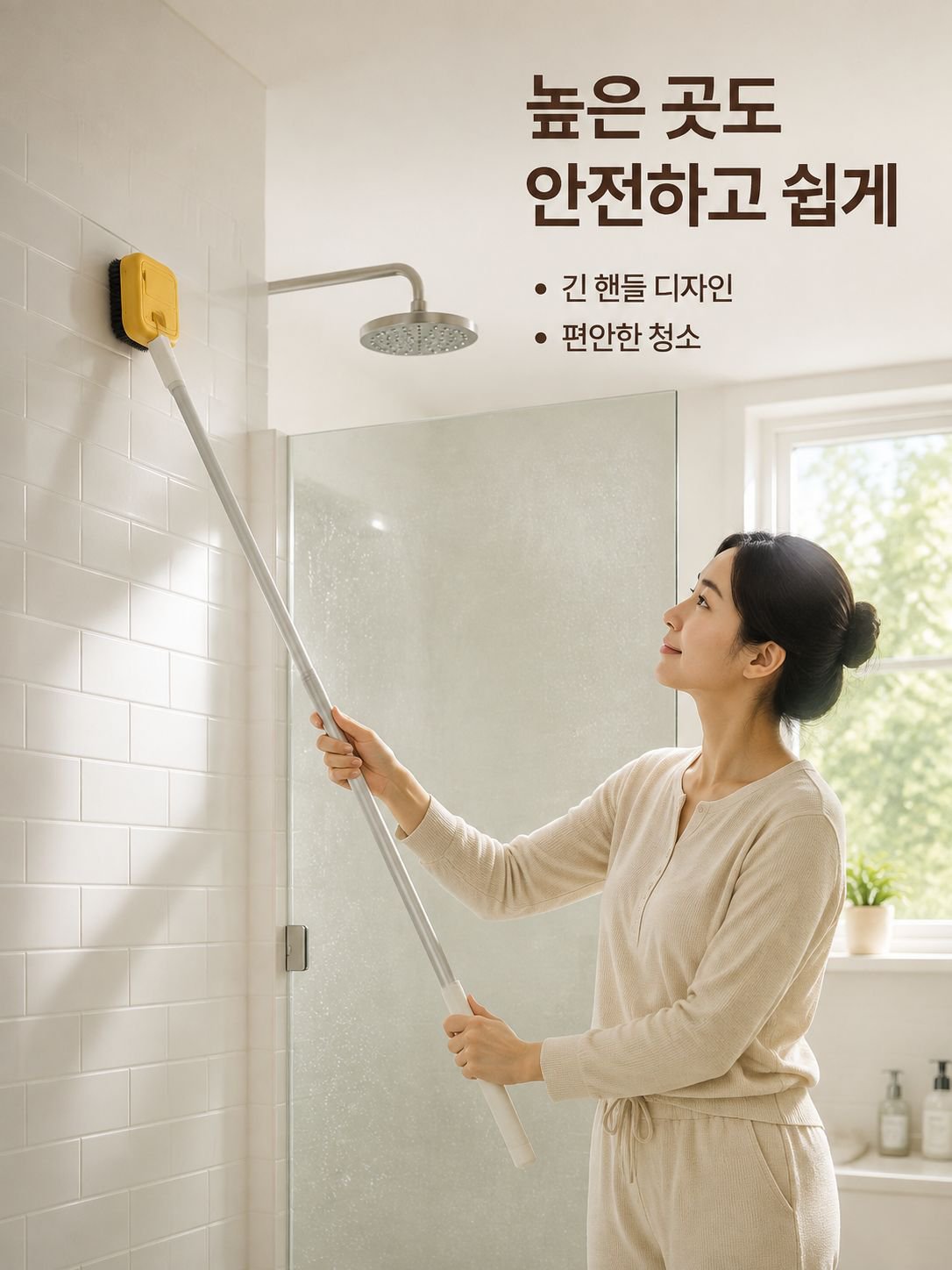 접이식 긴 손잡이 청소솔