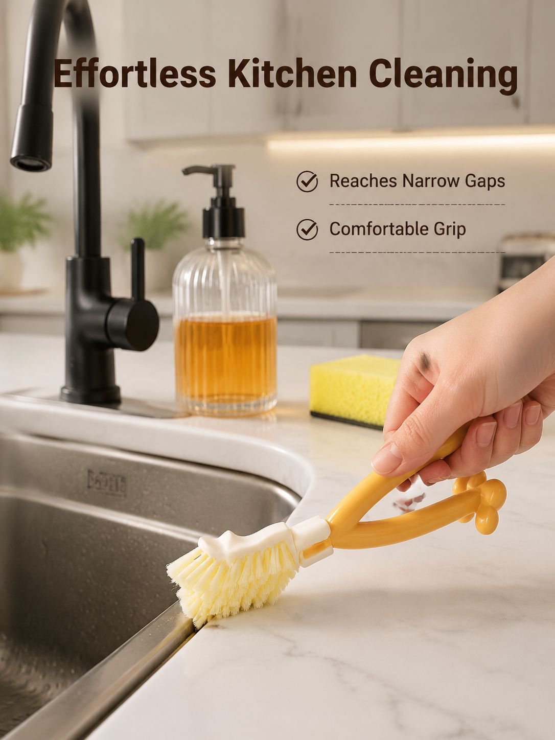 Multipurpose Foldable Triangle Brush