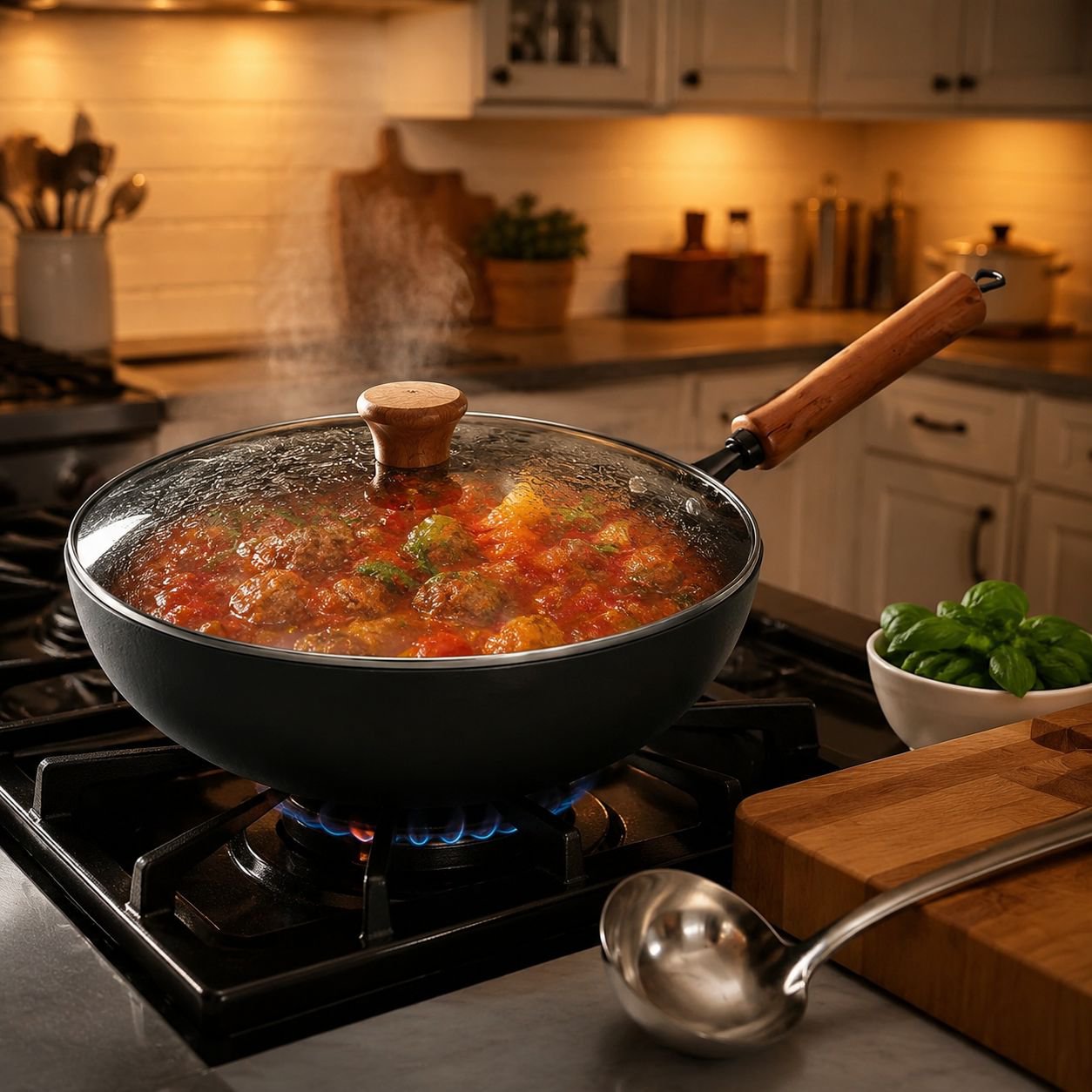 Easy-to-clean nonstick iron pan surface