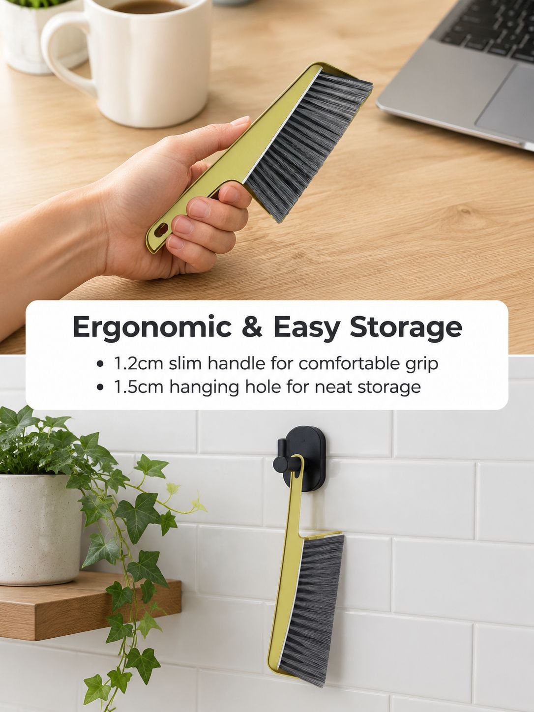 Multi functional perforated dust removal brush
