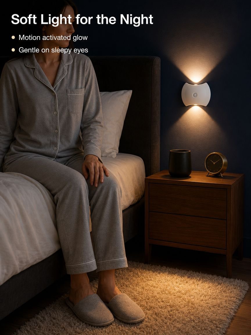 Charging magnetic wall light LED bedroom bedside lamp USB hole free