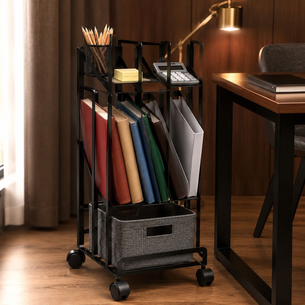 Multi-functional Movable Cardboard Rack