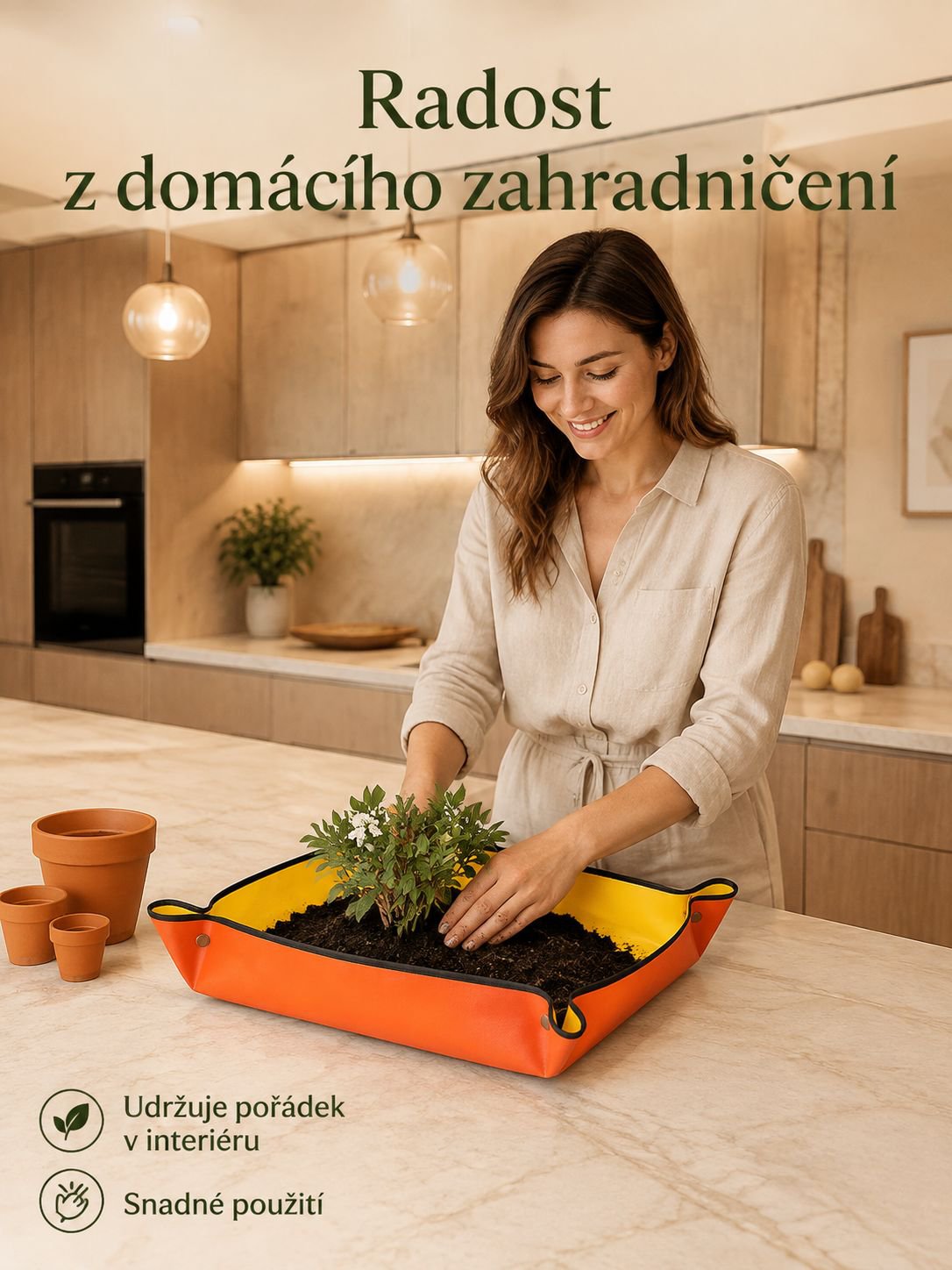Voděodolná a multifunkční podložka na pěstování