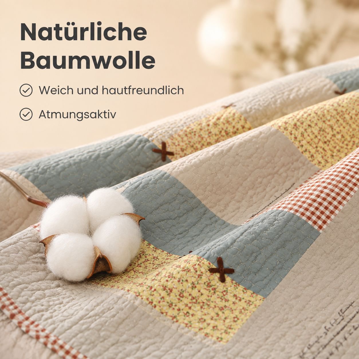 Sofakissen aus dicker Baumwolle im Landhausstil