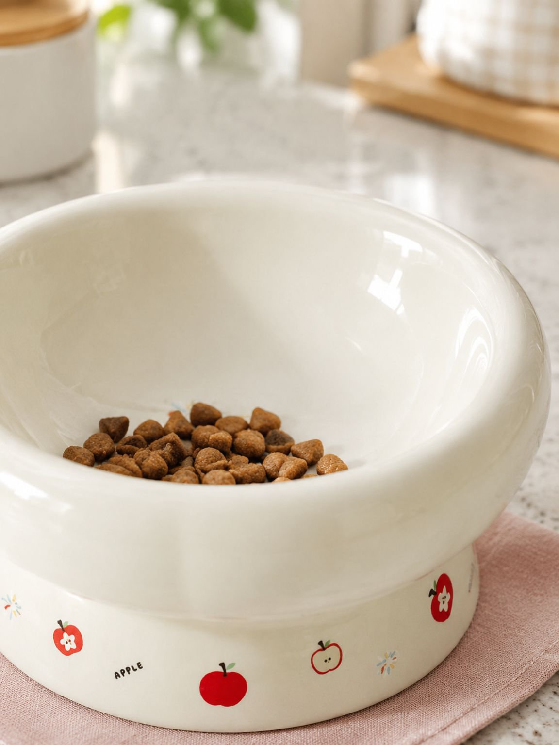 Cuenco para alimentos y agua de mascotas con boca grande
