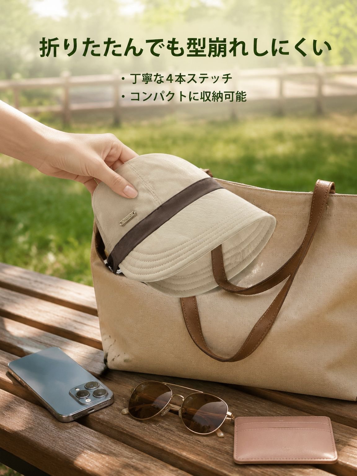 調節可能で顔を小さく見せるフィッシャーマンハット