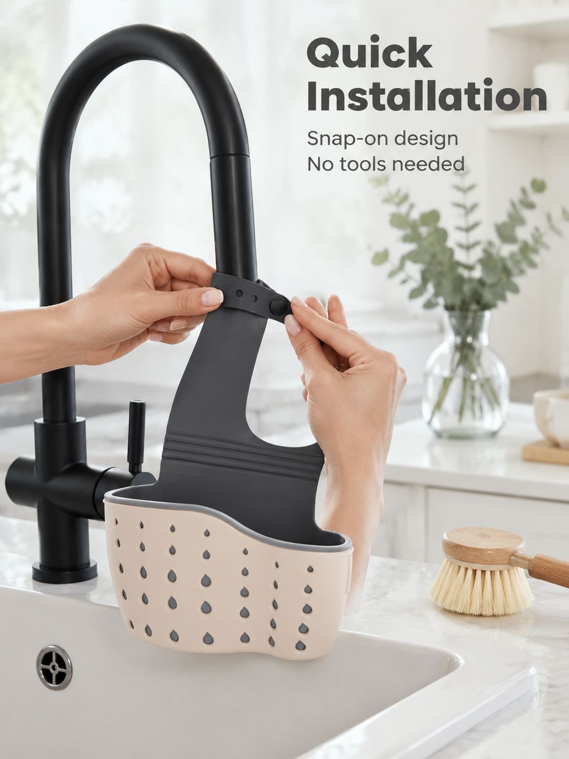 No-Drill Sink Caddy Organizer