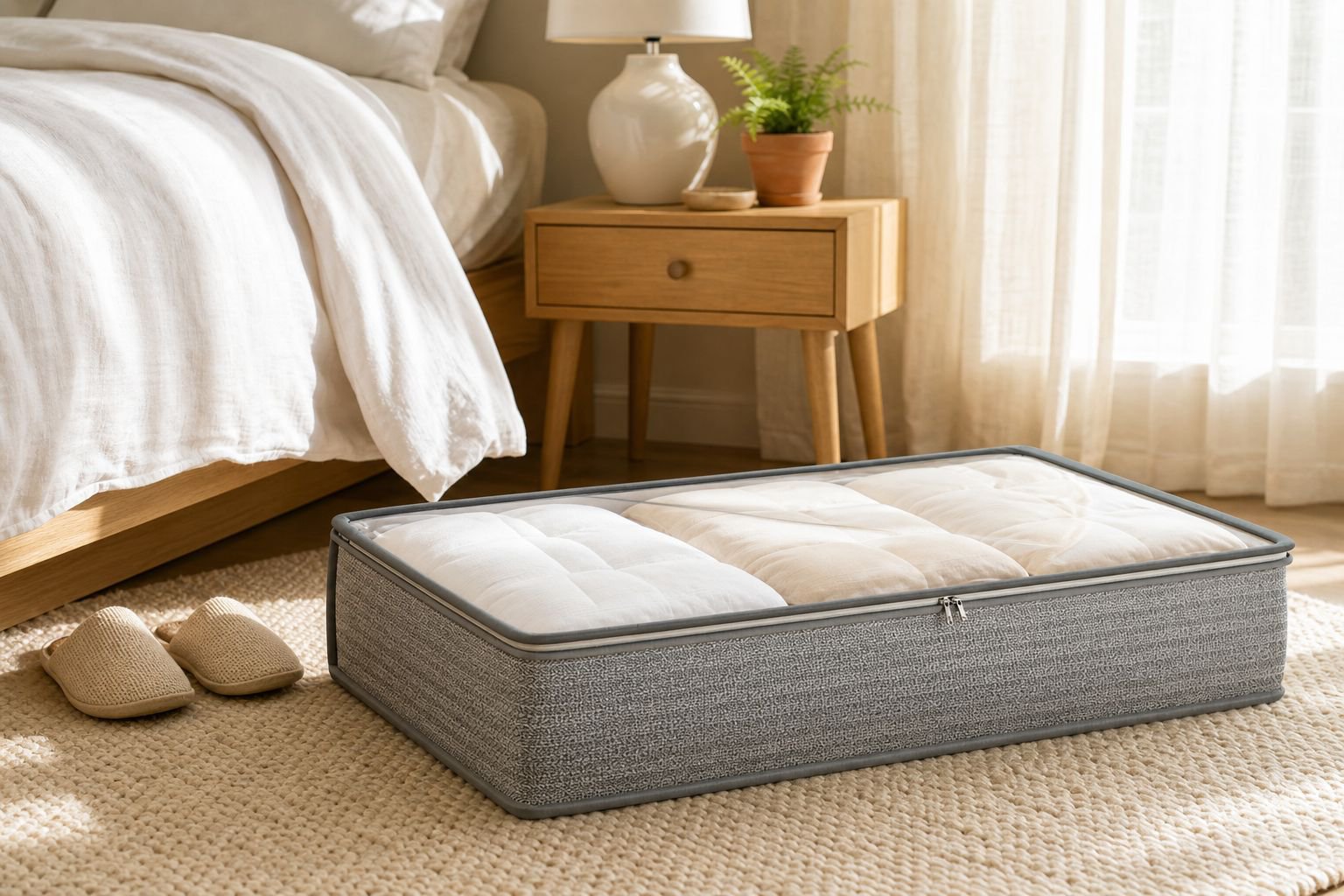 Under Bed Drawer Storage Box Multifunctional Clothes Quilt Organizer