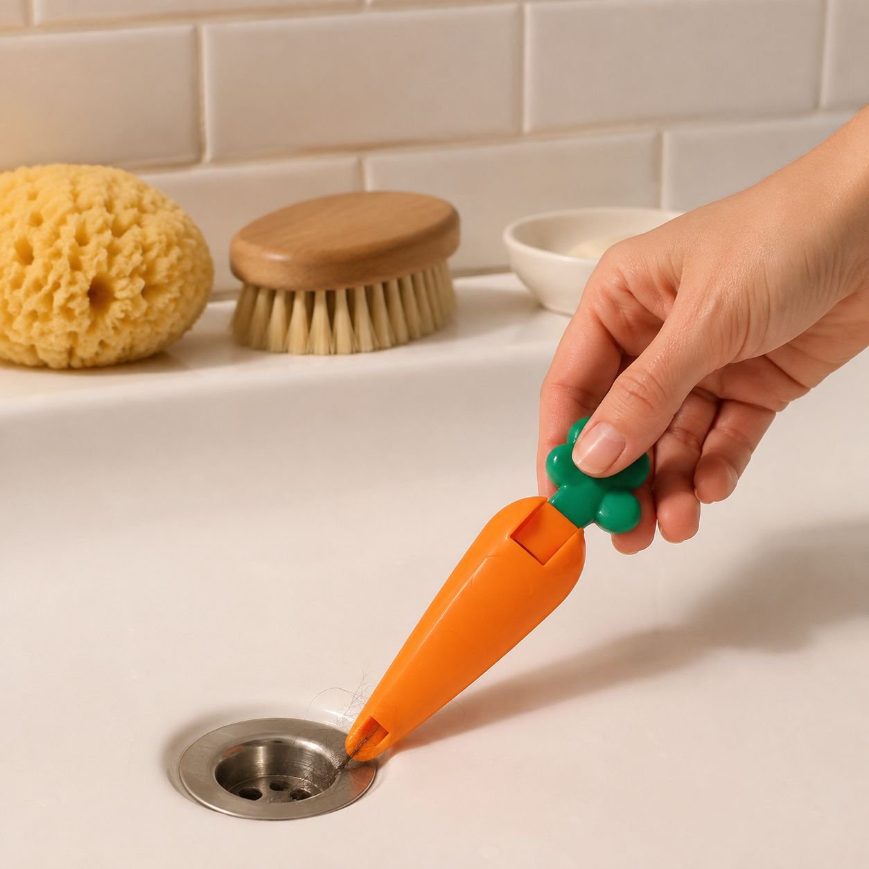 Creative Hair and Trash Grabber for Bathroom Cleaning