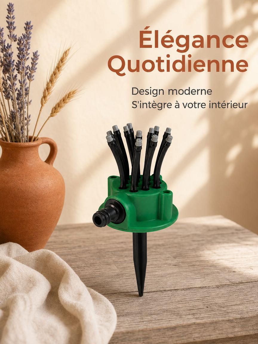 Détail des têtes d'arrosage multiples