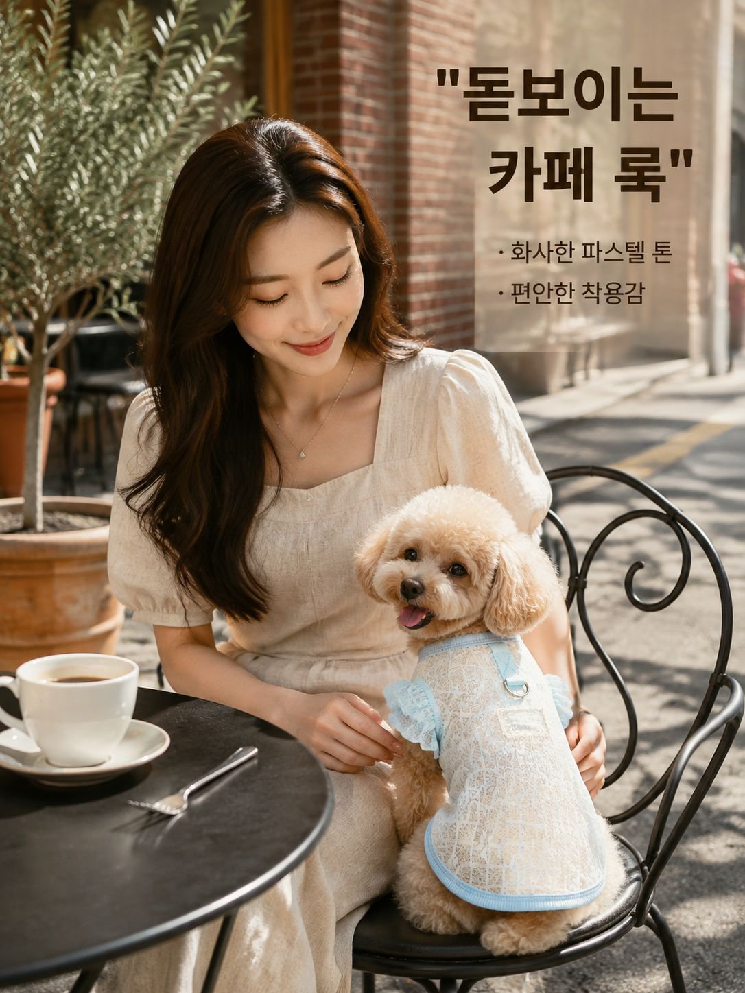 초경박 소프트 실크 스판 강아지 옷