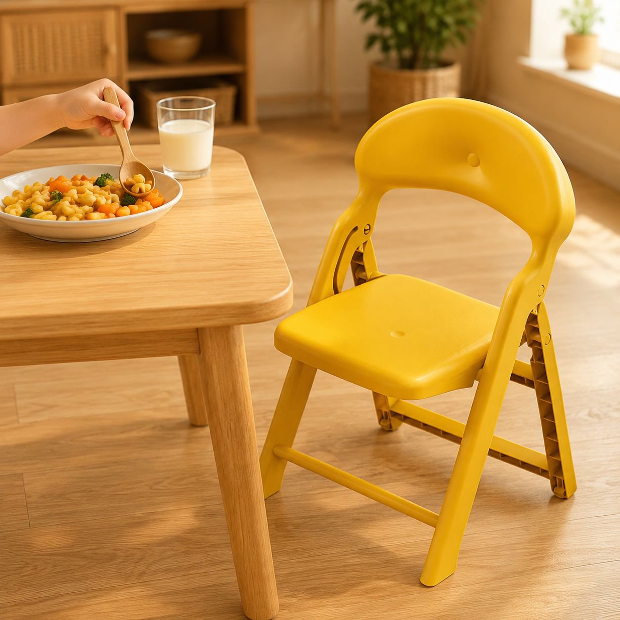 Kids chair and stool set for playroom