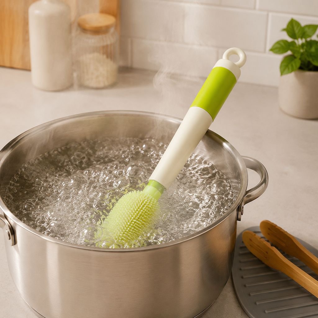 Easy grip handle of baby bottle brush