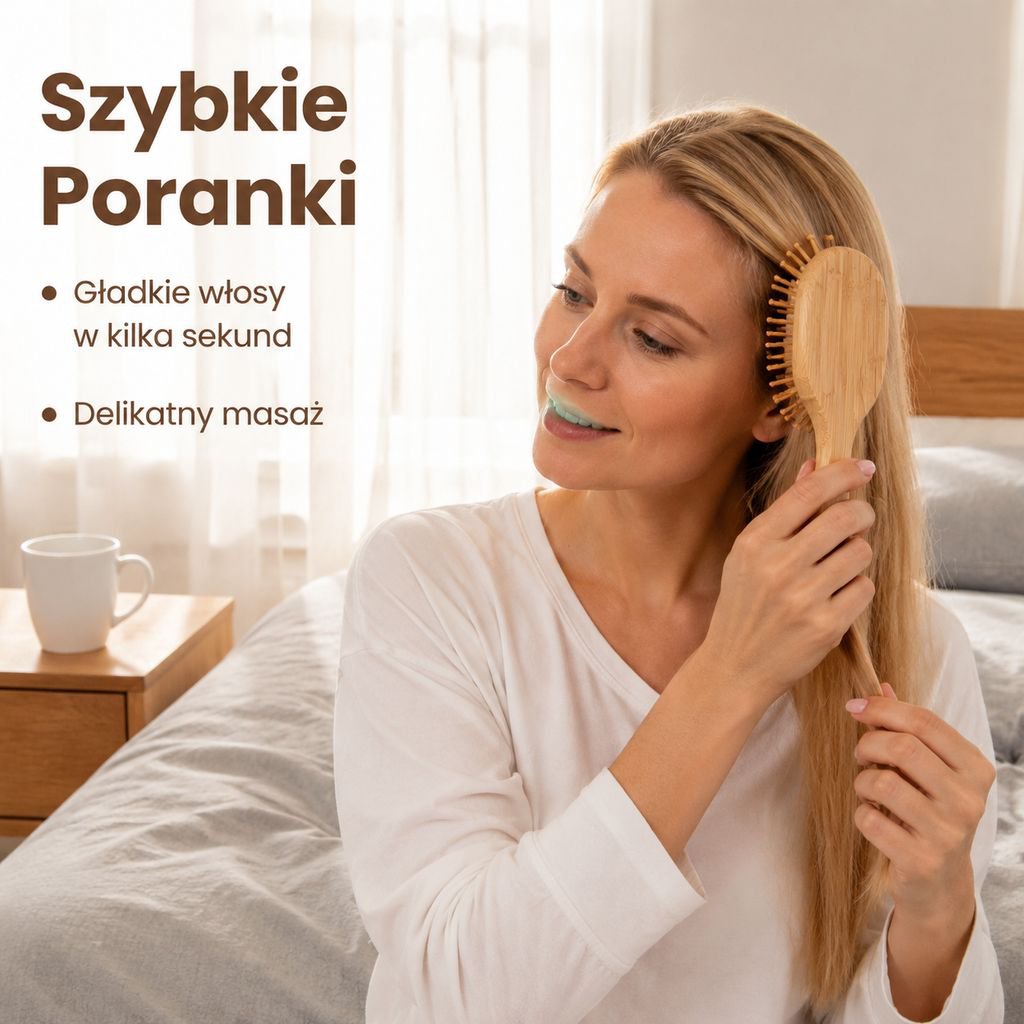Grzebień do włosów bambusowy