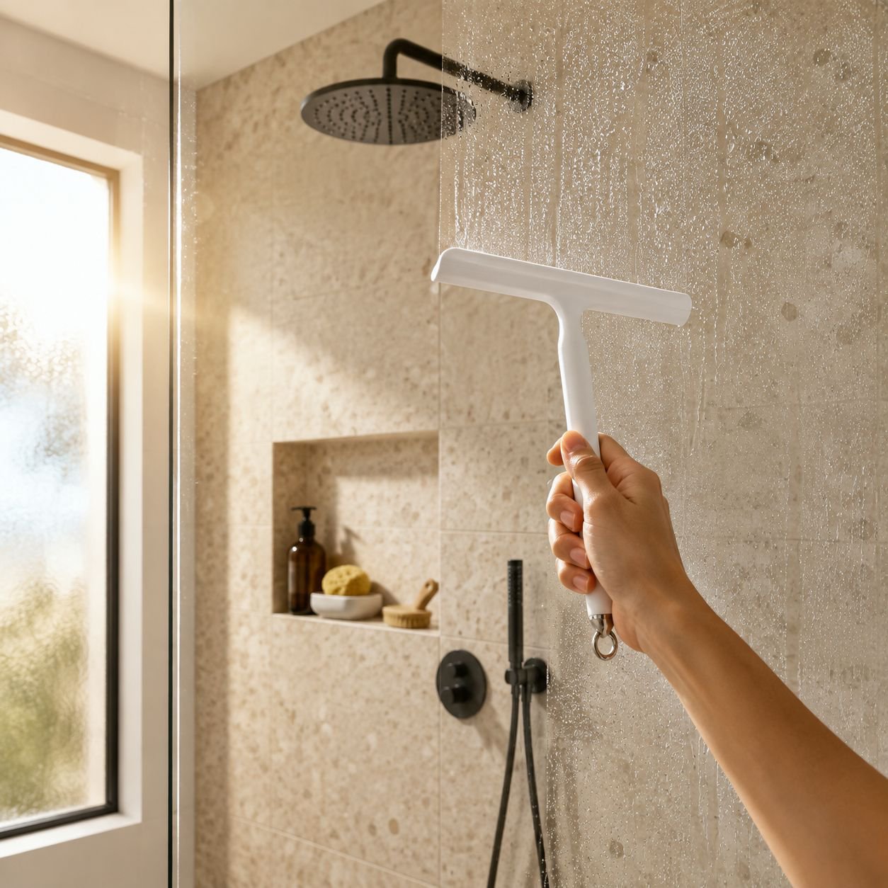 Escobilla limpiadora profesional para ventanas, cepillo rociador de plástico para uso doméstico