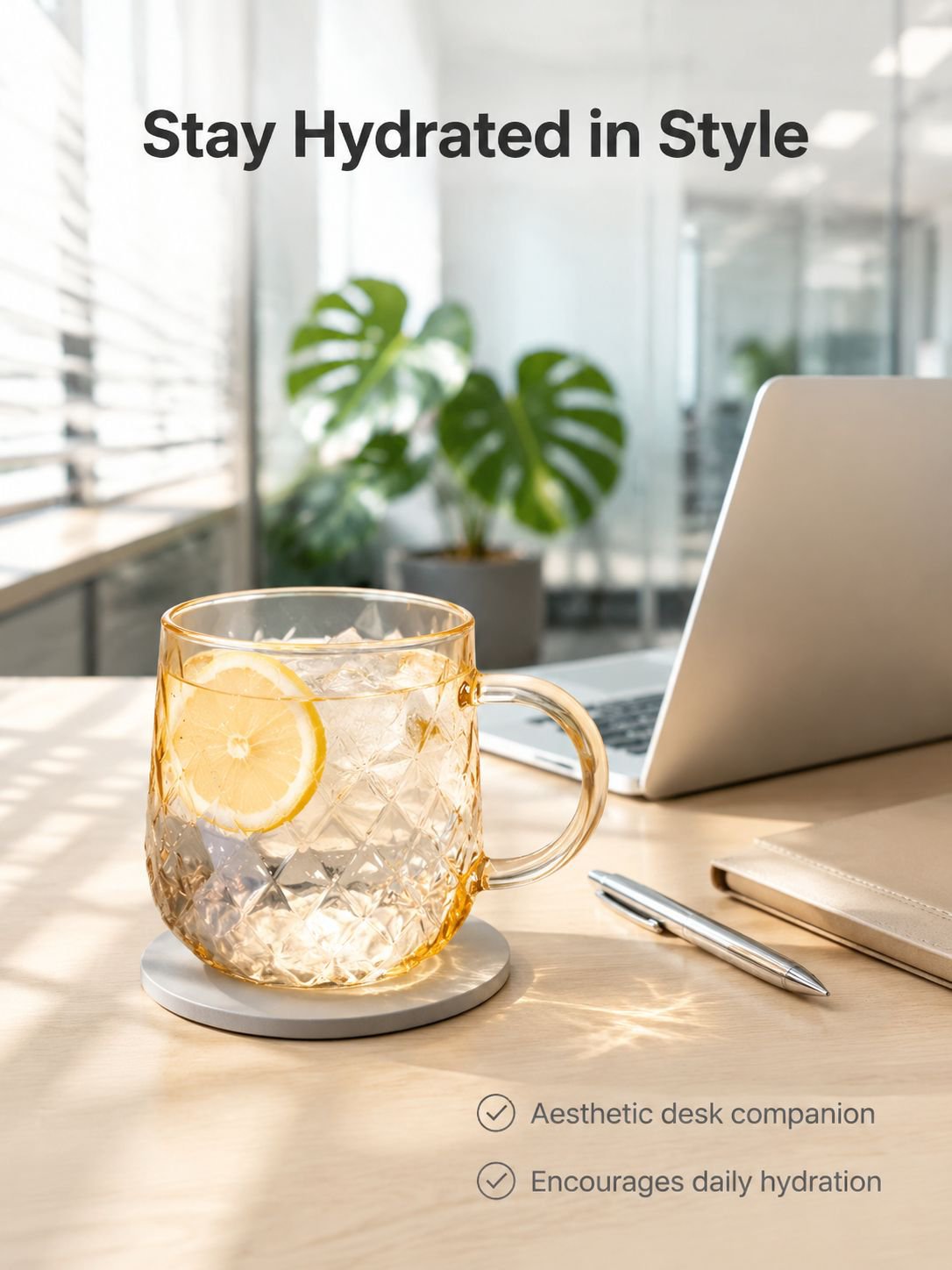 Heat-resistant glass water cup