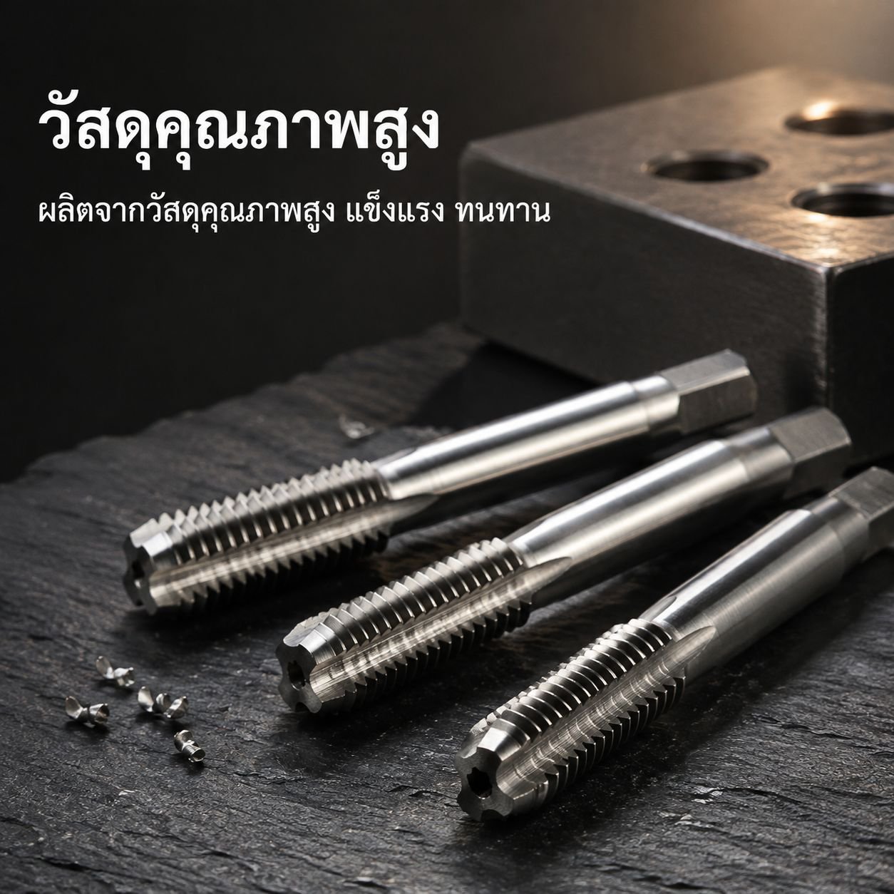 ดอกต๊าป ดาย ประแจ และเครื่องมือช่างแบบต่างๆ หลายขนาด