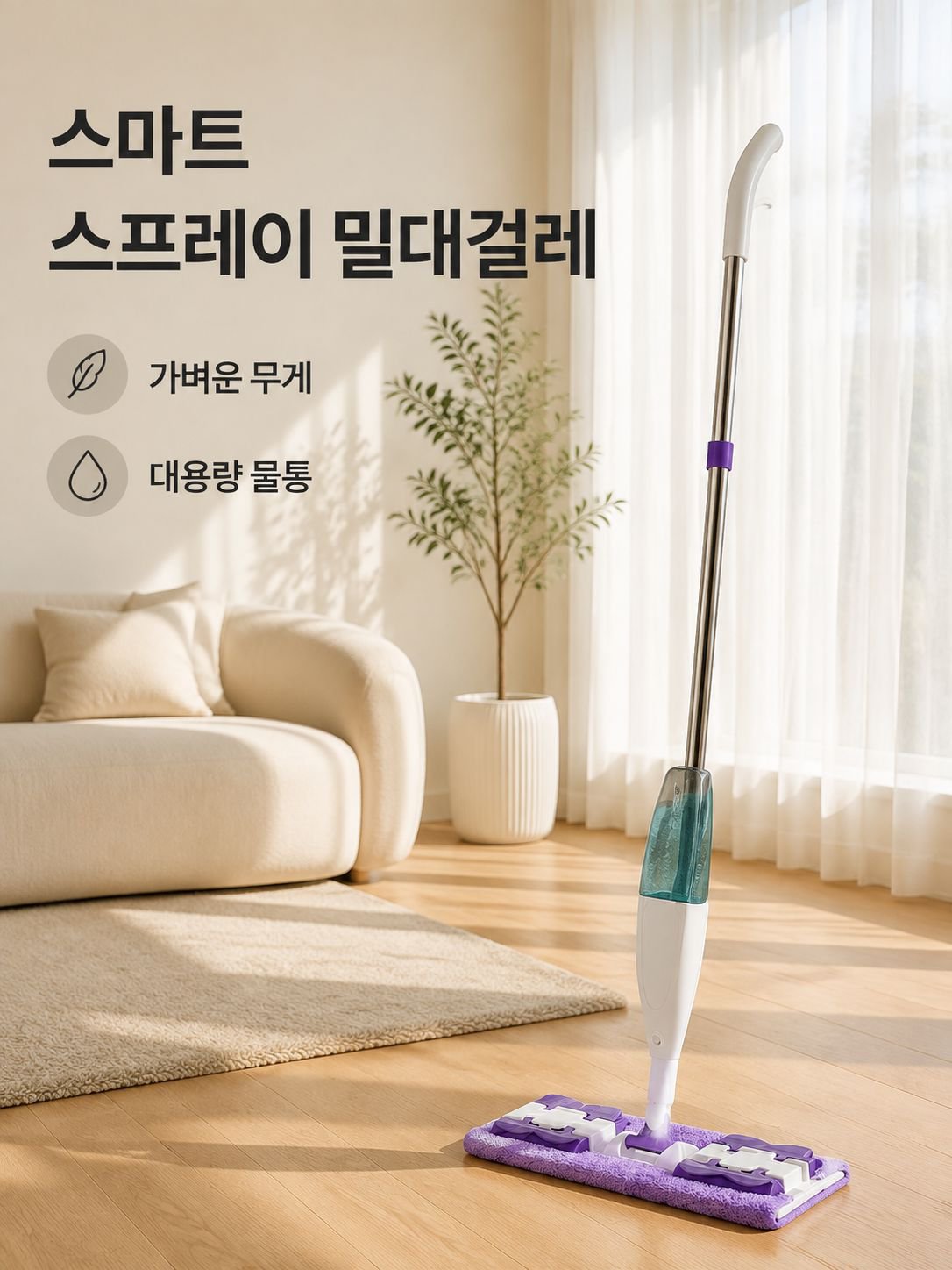 다기능 분사 걸레 집게형 세안타월 청소 먼지제거