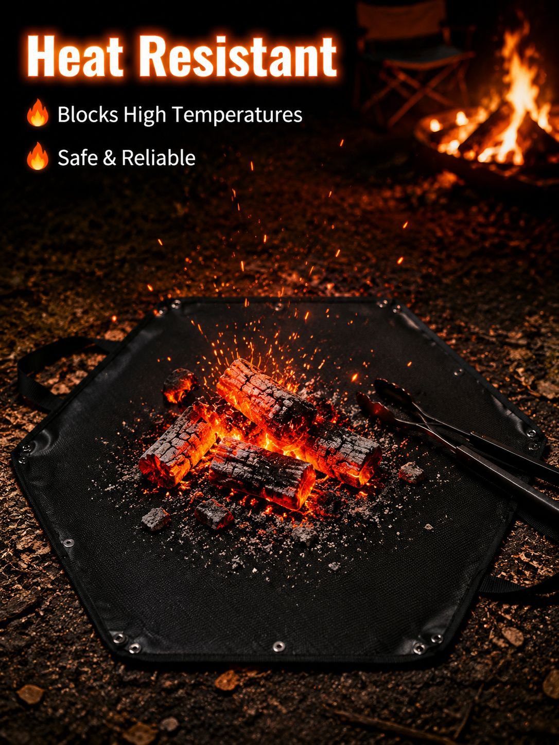 Outdoor camping fireproof mat
