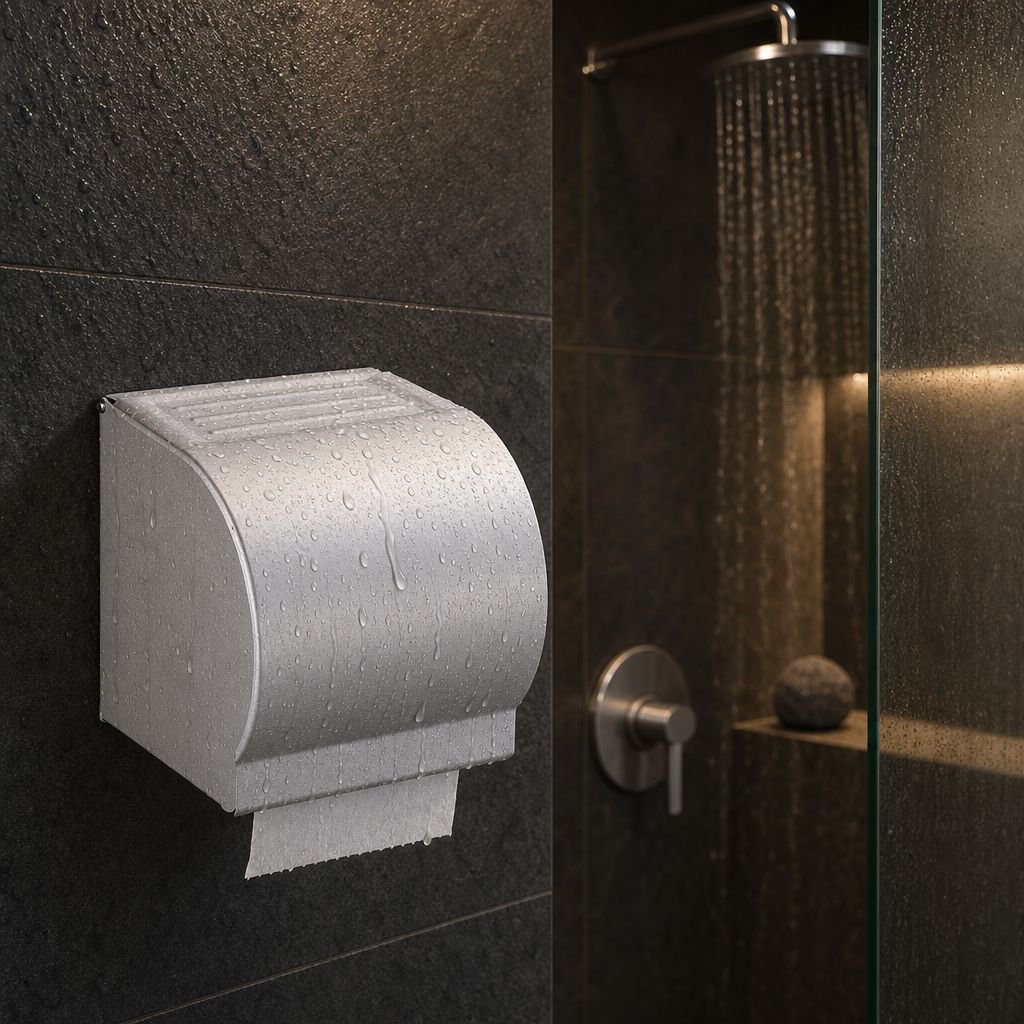 バスルーム用穴あけ不要防水マットトイレットペーパーホルダー