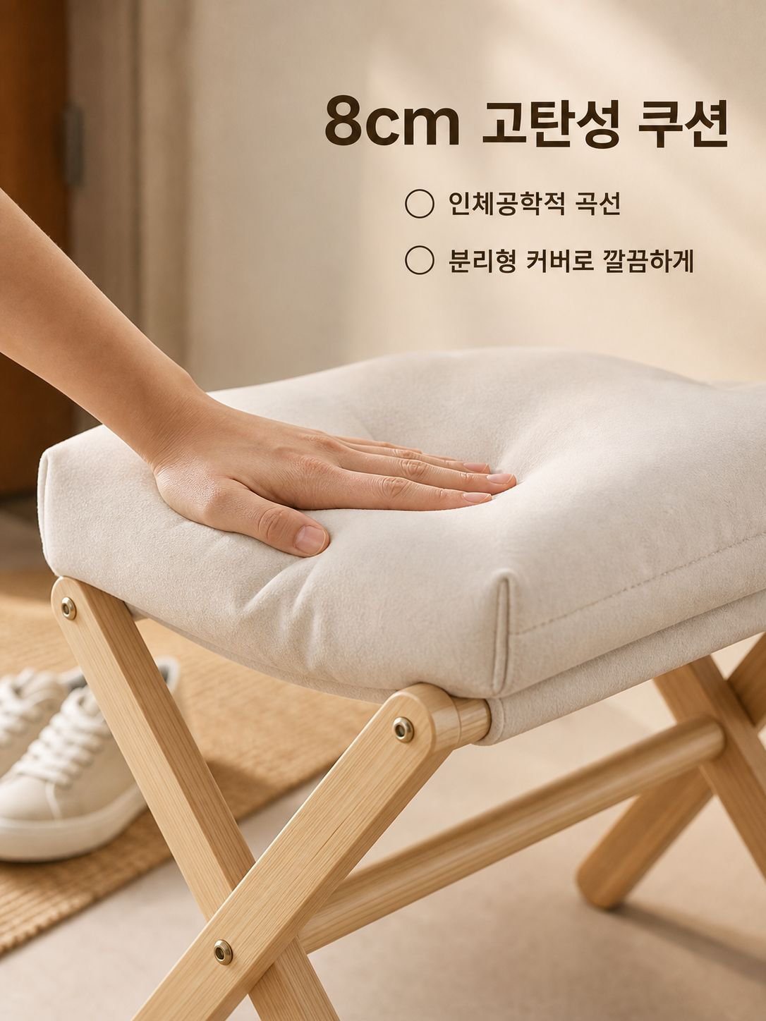 원목 신발 갈아입기용 의자