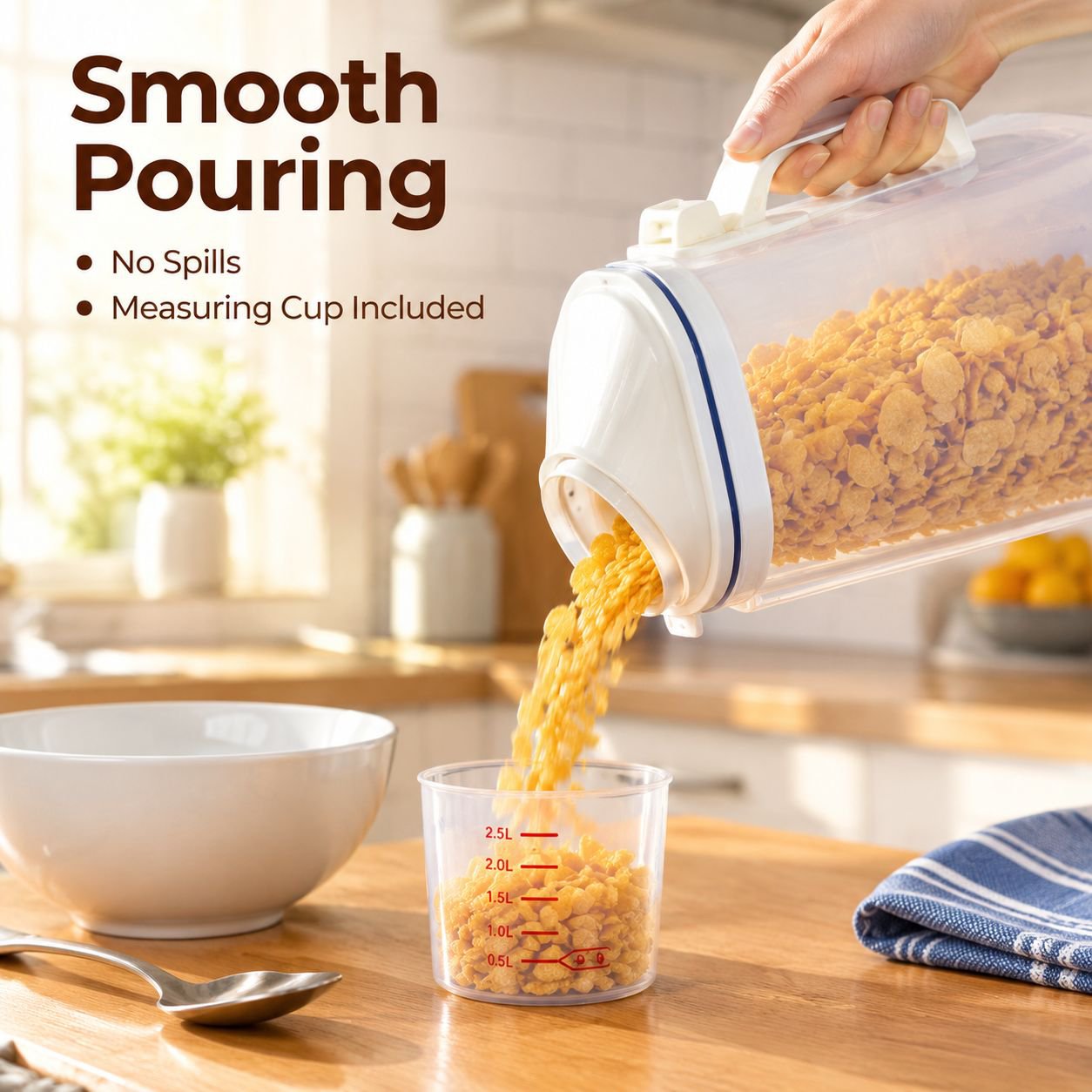 Large Airtight Cereal Storage Container