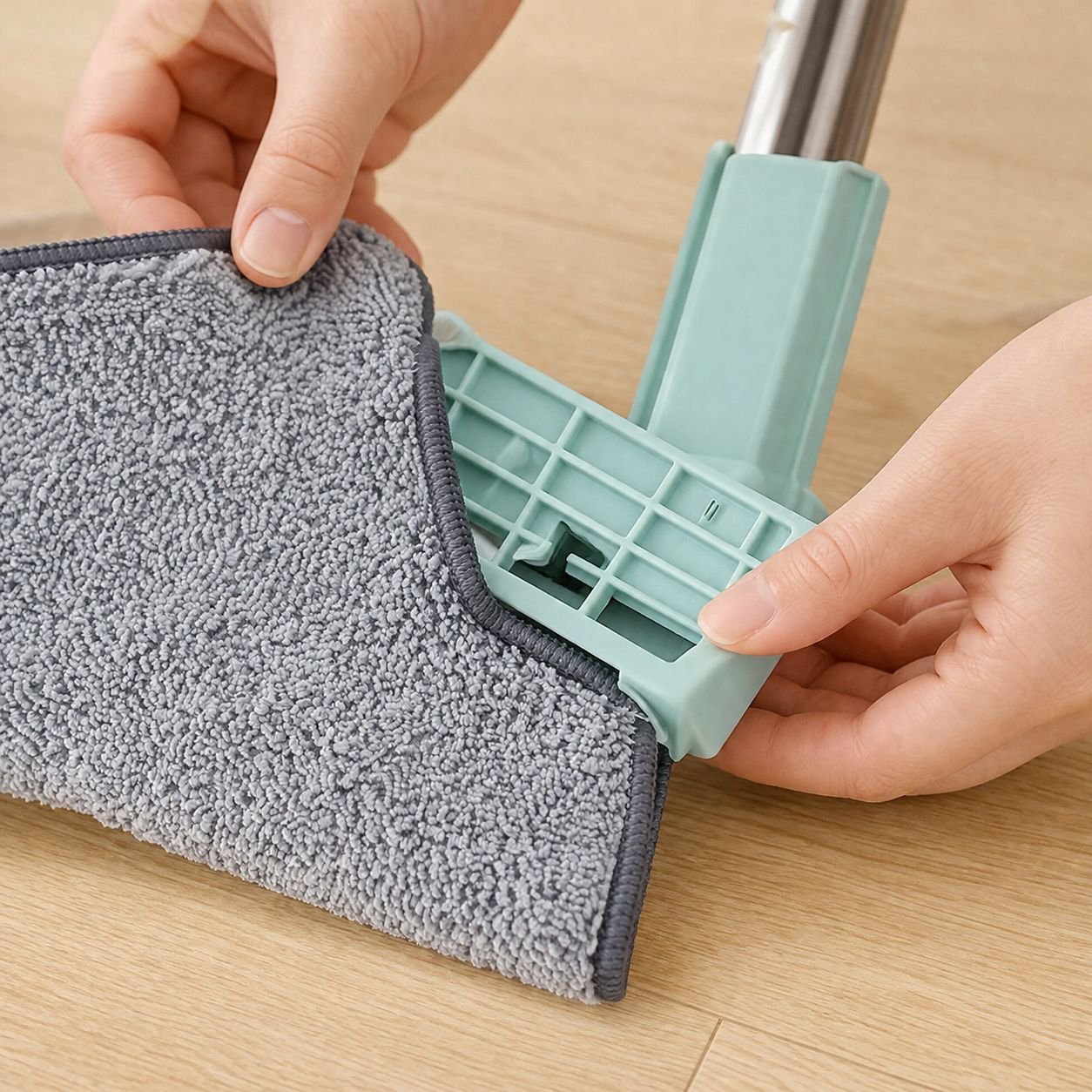 Wooden Floor Mop Strong And Durable Microfiber Material