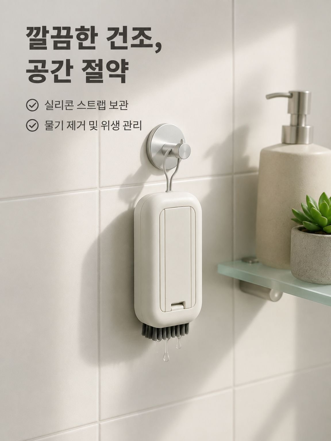 접이식 긴 손잡이 청소솔