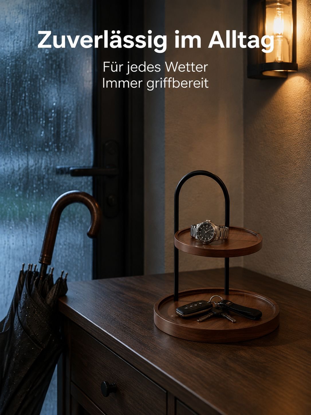 Zweistöckiges Regal für Garderobe und Flur