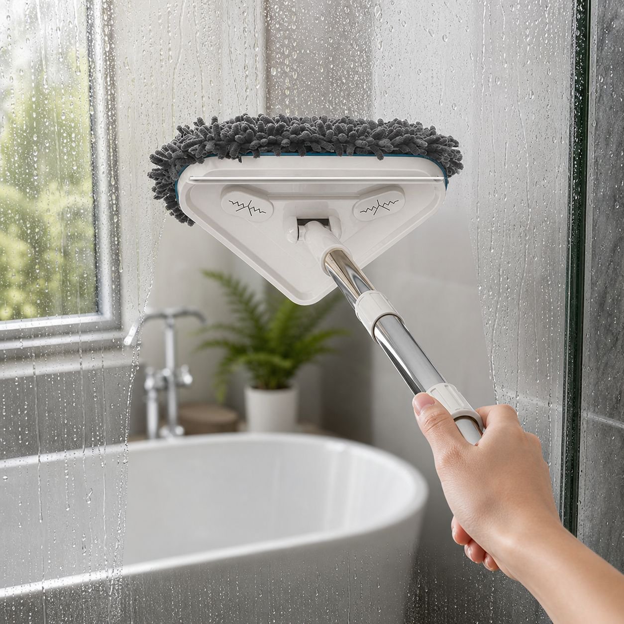 Effortless ceiling cleaning with extendable mop