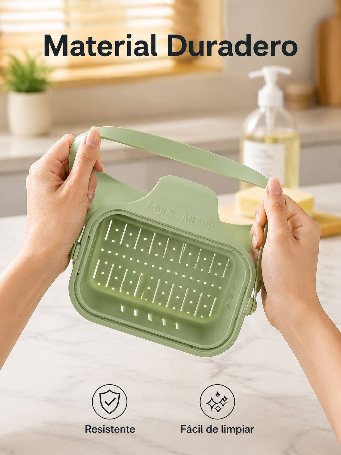 Cesta de drenaje plegable y extensible para grifo de cocina, colgable y escurridor