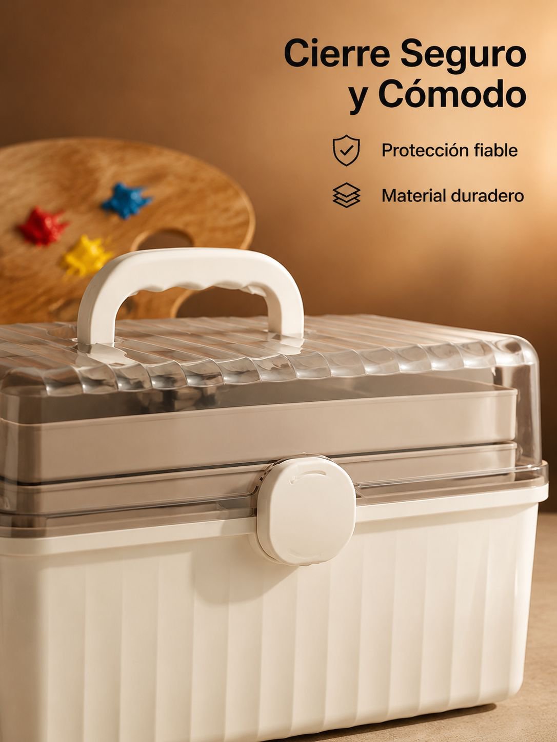 Caja de almacenamiento portátil multifuncional para herramientas de pintura