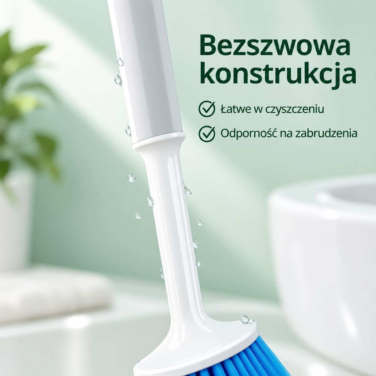 Ścienna szczotka toaletowa z pojemnikiem do gruntownego czyszczenia