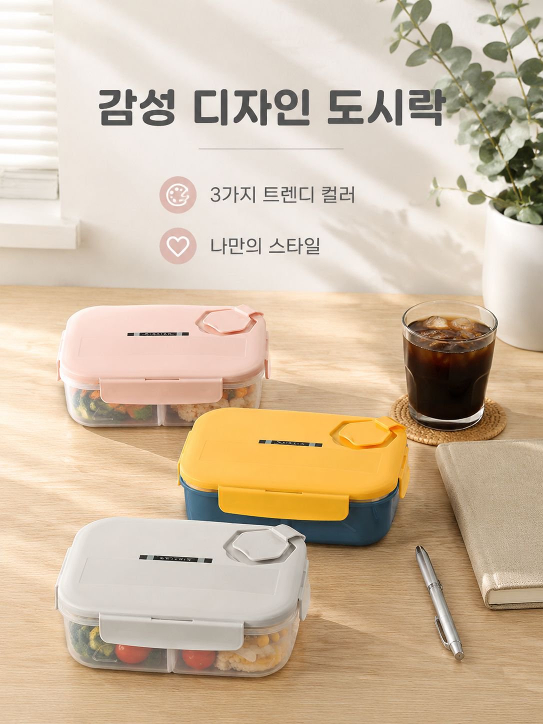 누수 방지 분리 도시락통