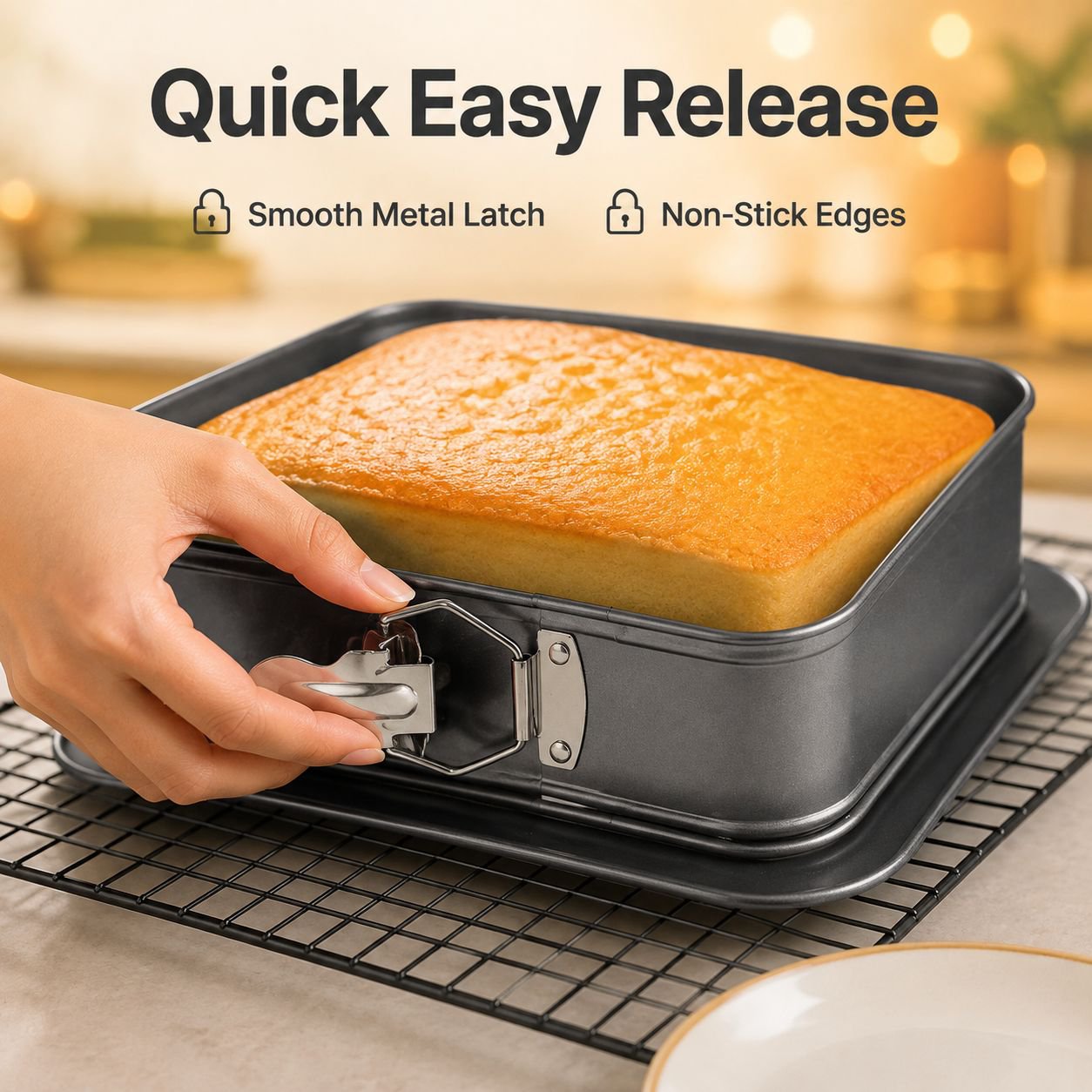 Carbon Steel Springform Baking Pan with Removable Bottom