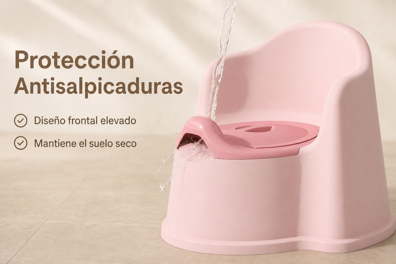 Asiento de inodoro doméstico de plástico grueso instalado en baño moderno