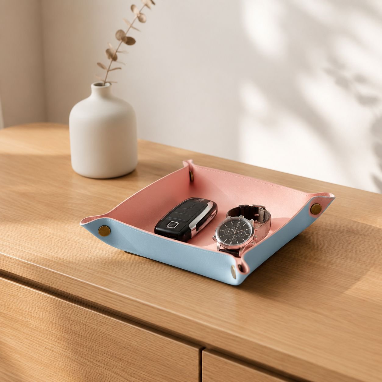 Kosmetik- und Schmuck-Lederablage